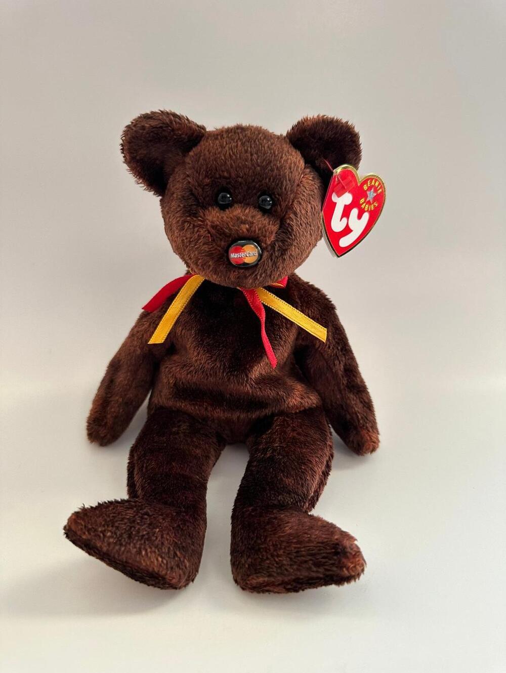 Ty Beanie Baby “M.C. Beanie” the MasterCard Bear- Credit Card Exc (8.5 inch)